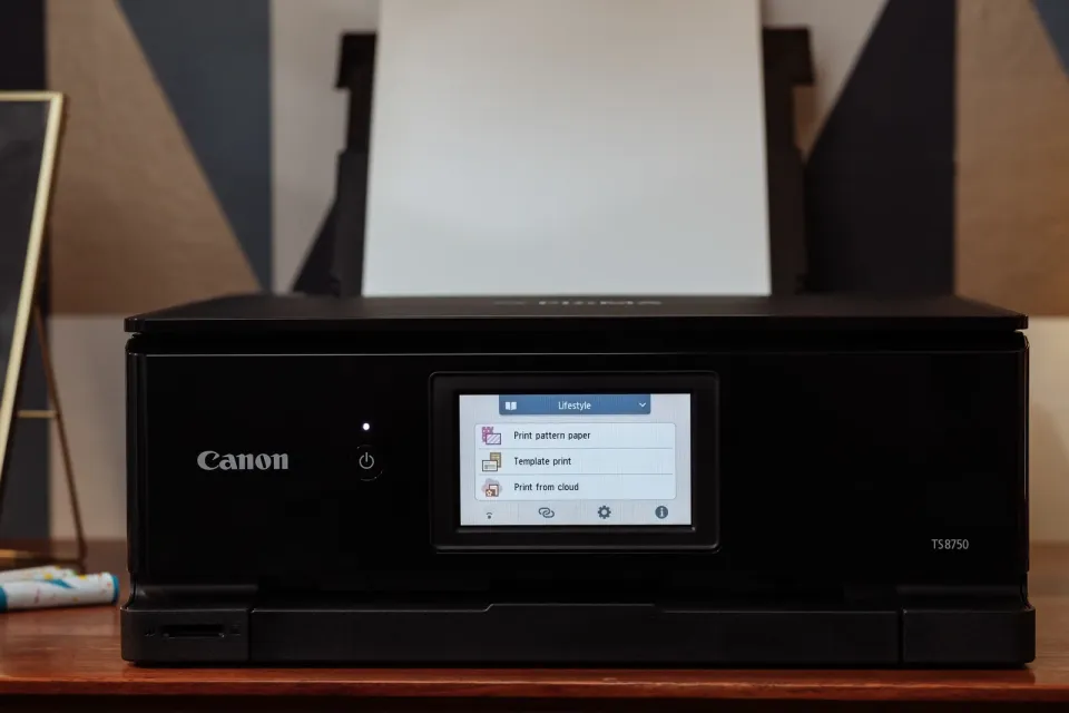Canon PIXMA Tiskárna TS8750 Černá MF(tisk,kopírka,sken,cloud) A4, 15obr./min., LCD, USB, Wi-Fi