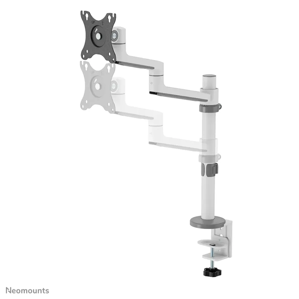 Neomounts DS60-425WH1 /Držák displeje/na stůl/17-27"/svorka+průchodka/3čepy/VESA 100X100/nosn.8kg/1 displej/bílý