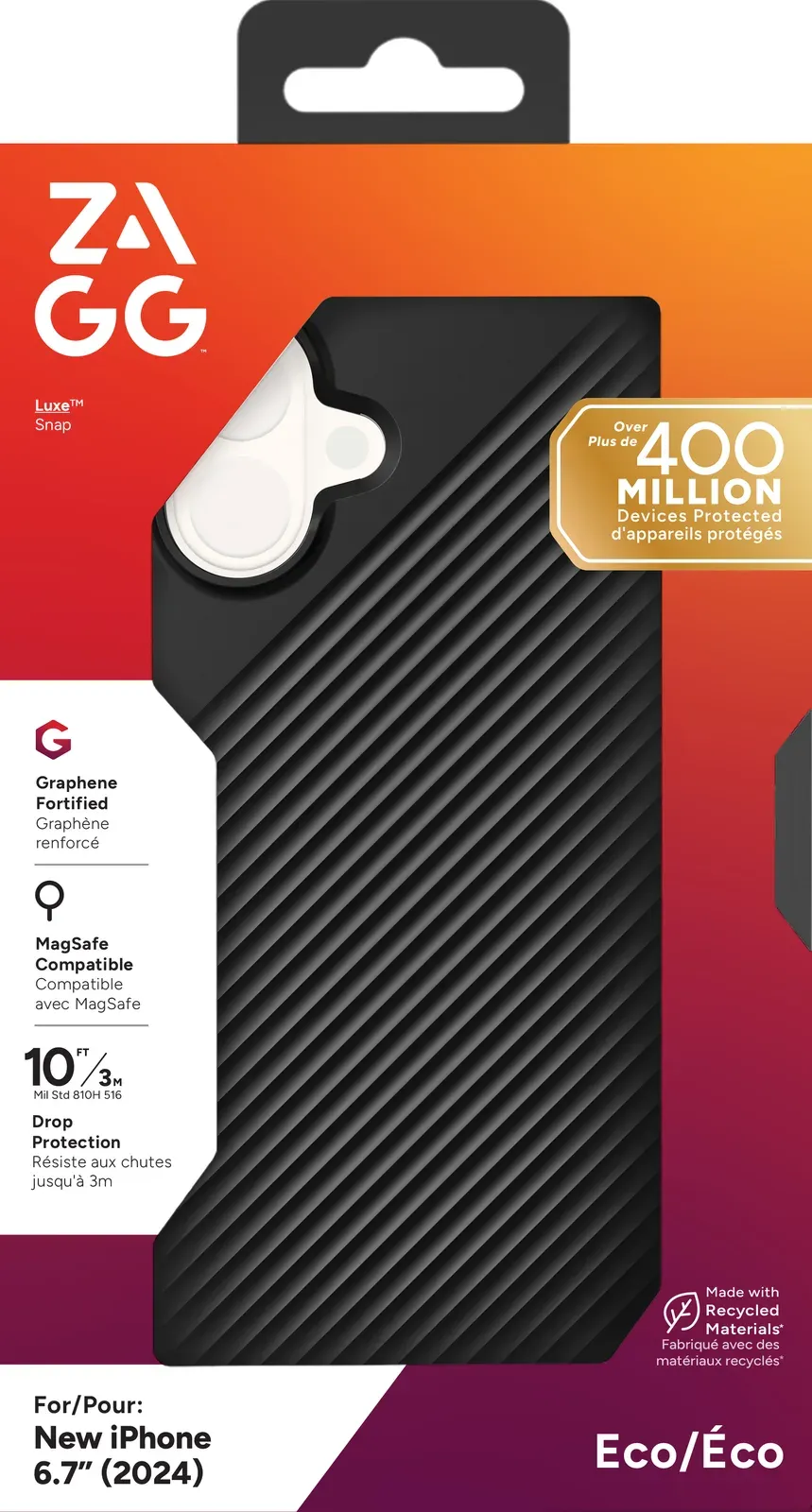ZAGG kryt Luxe Snap Apple iPhone 16 Plus Černý