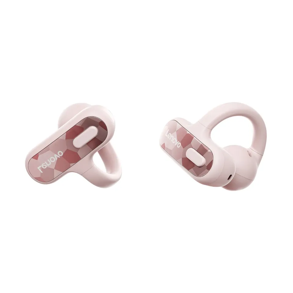 Lenovo Open-Ear Clip-on Earbuds X500 = True Wireless sluchátka v růžové barvě