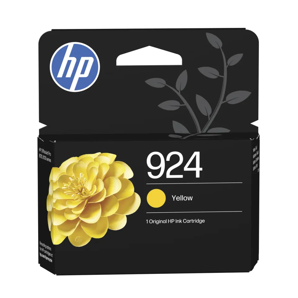 HP 4K0U5NE originální náplň žlutá č.924 yellow cca 400 stran (yellow, pro HP OfficeJet 8122e, 8132e)