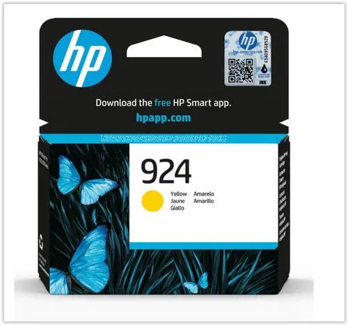HP 4K0U5NE originální náplň žlutá č.924 yellow cca 400 stran (yellow, pro HP OfficeJet 8122e, 8132e)