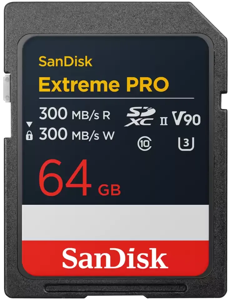 SanDisk Extreme PRO, 64GB SD UHS-II (V90)