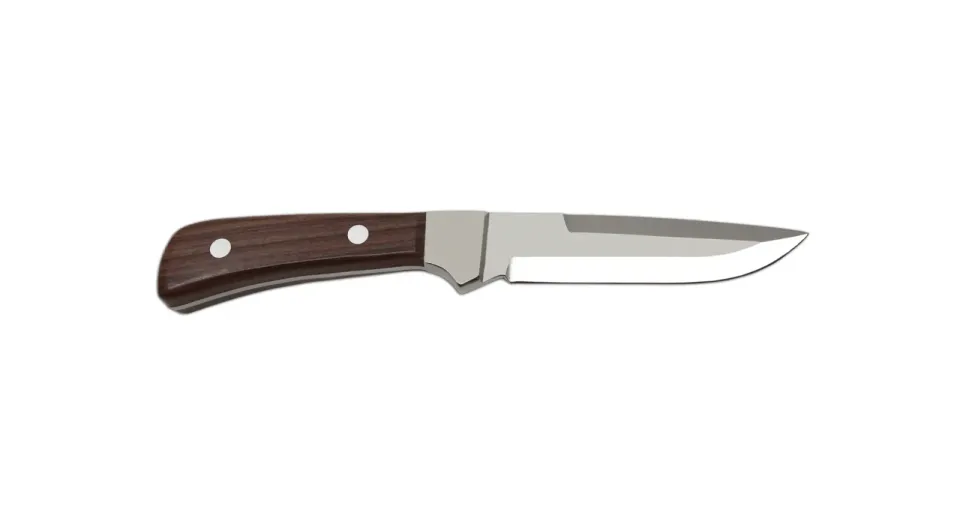 Lovecký nůž LES úzký - 398 materiál držadla - střenky dřevo