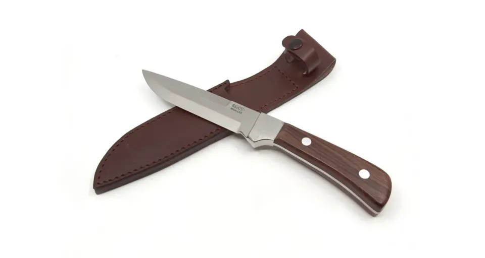 Lovecký nůž LES úzký - 398 materiál držadla - střenky dřevo