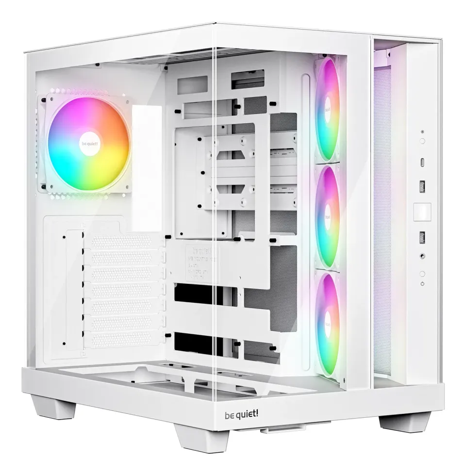 Be quiet! skříň LIGHT BASE 500 LX / MidT / 4x120mm ARGB fans / 2 x USB 3.2 / USB-C / panoramatická / bílá