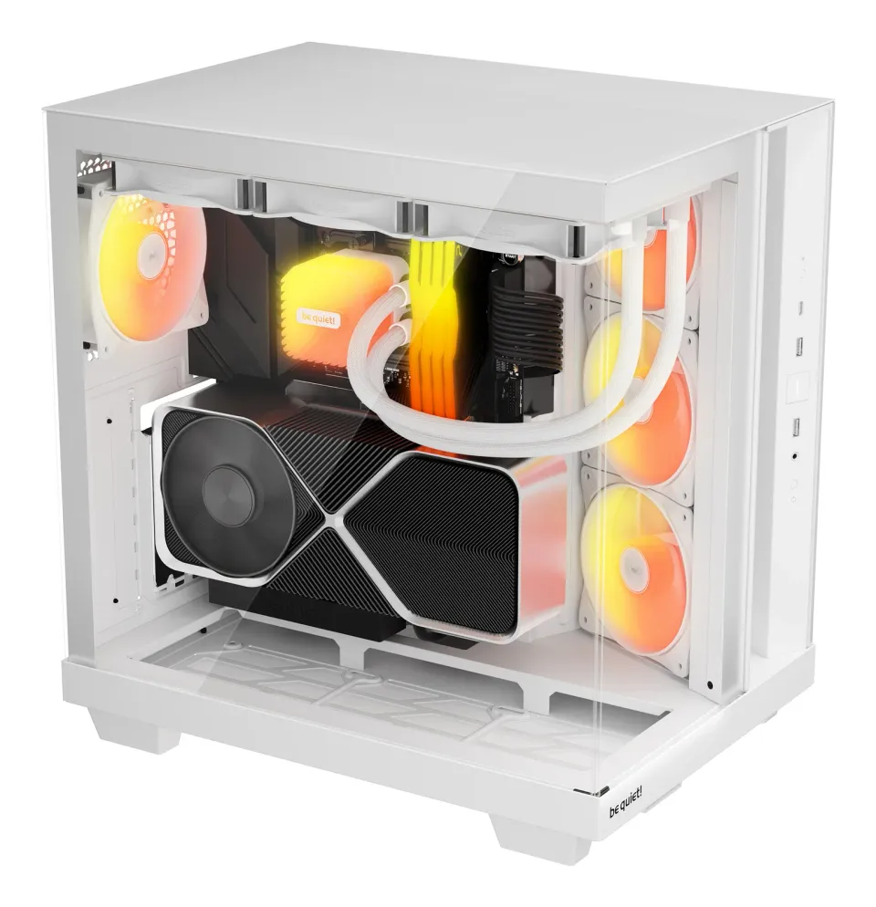 Be quiet! skříň LIGHT BASE 500 LX / MidT / 4x120mm ARGB fans / 2 x USB 3.2 / USB-C / panoramatická / bílá