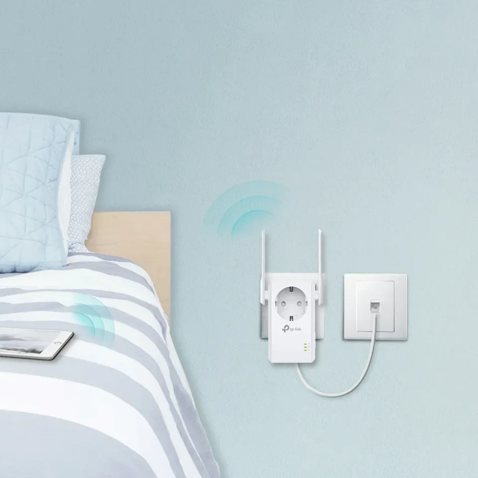 TP-LINK TL-WA860RE Wifi N Range Extender, průchozí zásuvka, dvě fixní antény