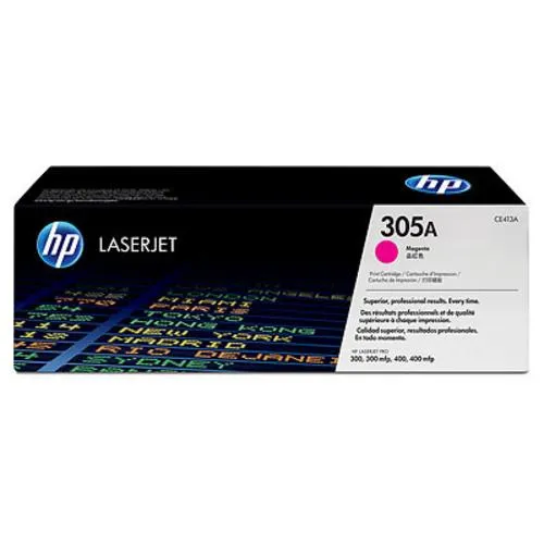 HP CE413A originální toner purprový č.305A magenta 2600str. (pro CLJ M475, M451 purpurový)