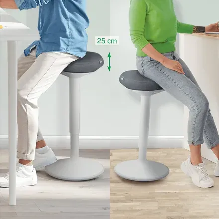 Leitz Ergo ergonomická balanční židle pro stání, světle šedá