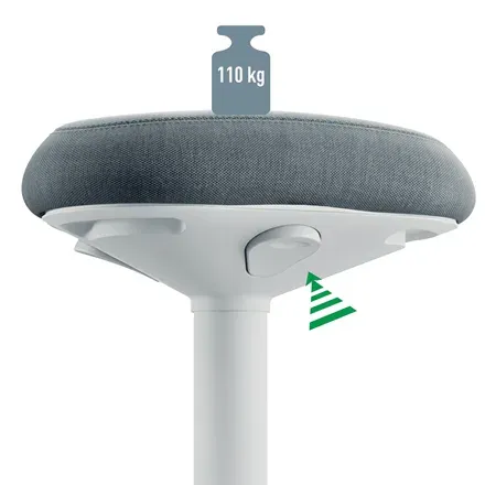 Leitz Ergo ergonomická balanční židle pro stání, světle šedá