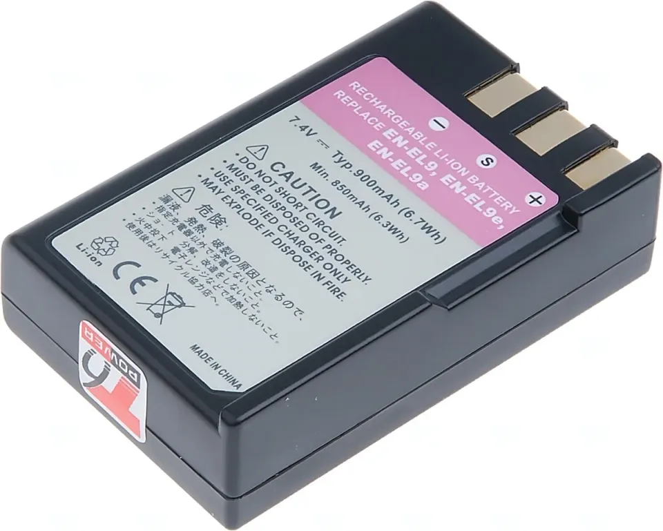 Baterie T6 Power Nikon EN-EL9, EN-EL9a, EN-EL9e, 1000mAh, 7,4Wh
