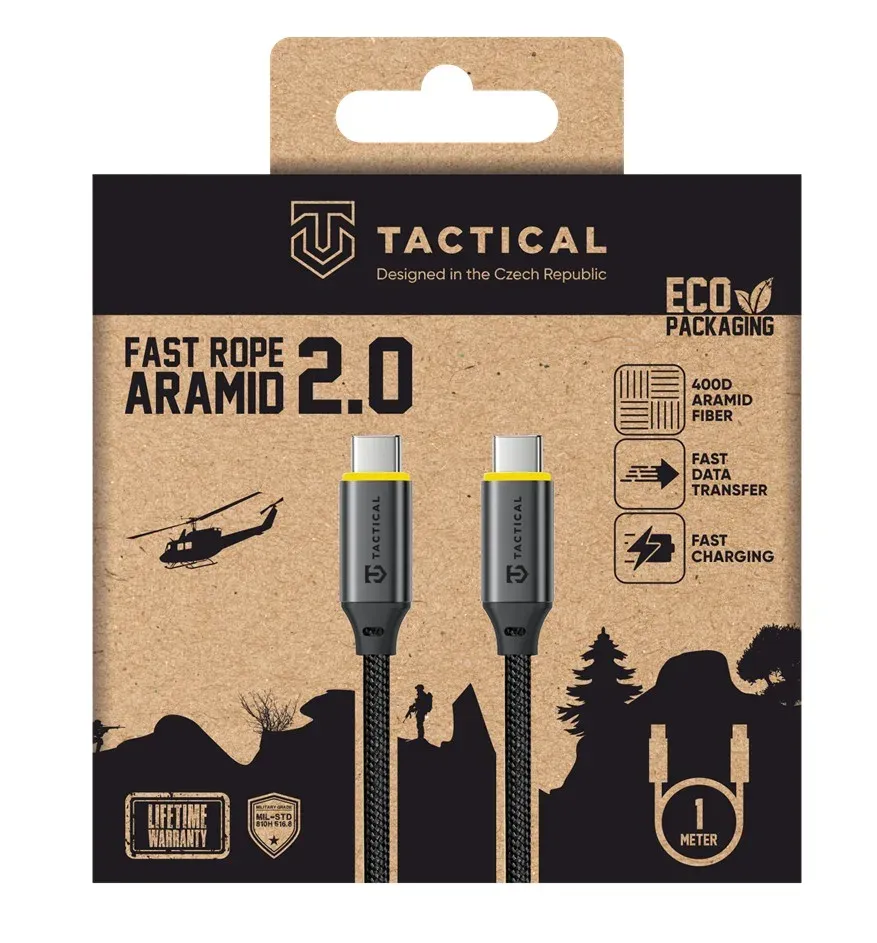 Tactical Fast Rope Aramid 2.0 Cable USB-C/USB-C 1m
