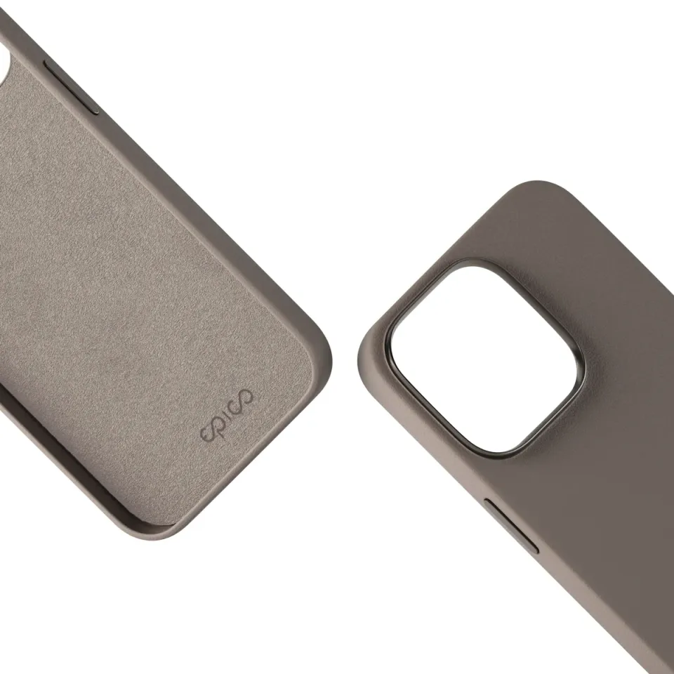 Epico Mag+ kožený kryt iPhone 15 Pro Max - písková