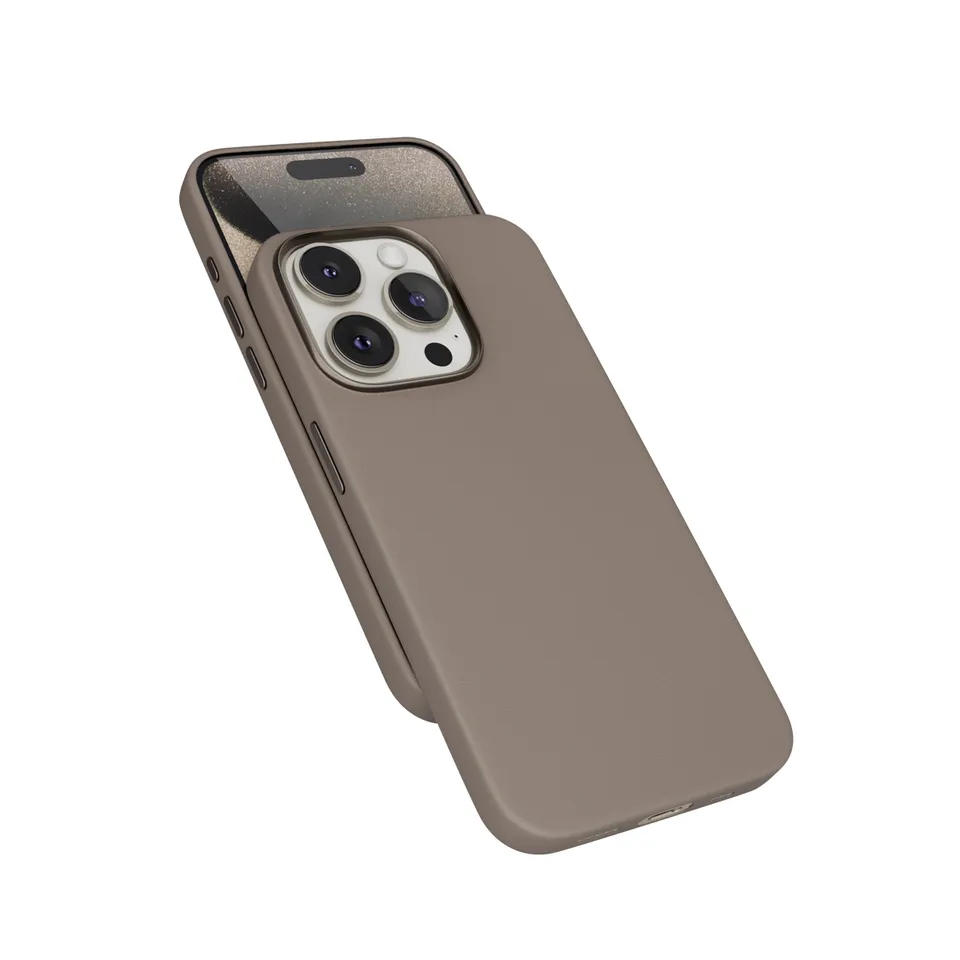 Epico Mag+ kožený kryt iPhone 15 Pro Max - písková
