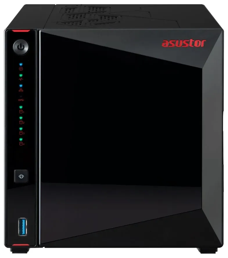 Asustor Nimbustor 4 Gen2 AS5404T 4 Bay NAS, Quad-Core 2.0GHz CPU, Dual 2.5GbE Ports, 4GB DDR4, 4x M.2 SSD Slots