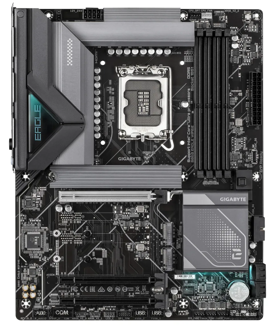 GIGABYTE MB Sc LGA1851 B860 EAGLE WIFI6E, Intel B860, 4xDDR5, 1xDP, 1xHDMI, WiFi, ATX