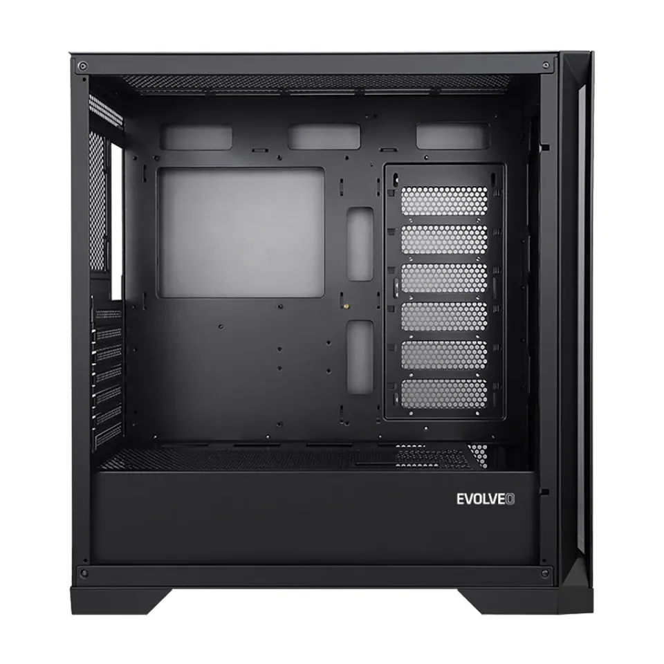 EVOLVEO Ptero Q2, Počítačová skříň, 2x čelní panel - sklo /mřížka, case ATX