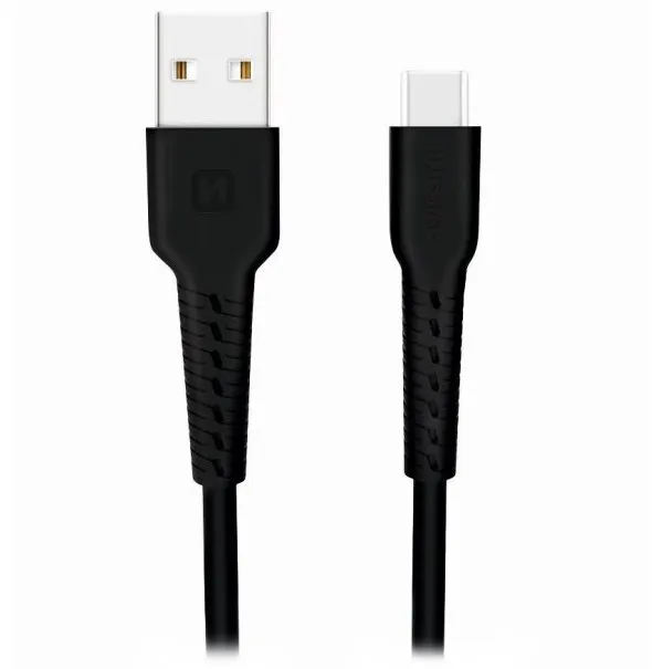 Swissten datový kabel usb / usb-c 1,0 m černý