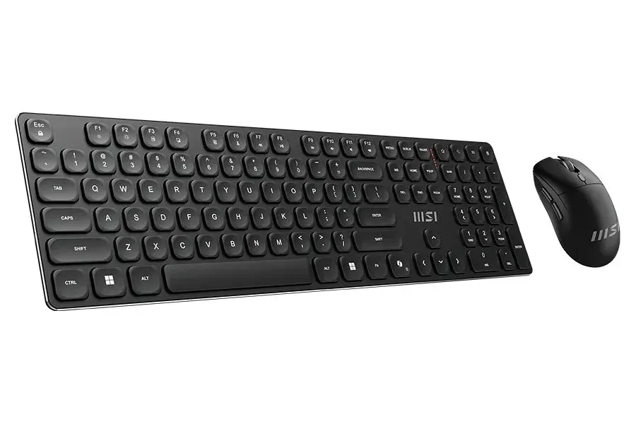 MSI set klávesnice s myší FORGE K210 Wireless Combo Black/ bezdrátový/ černý/ dobíjecí/ USB/ CZ+SK layout