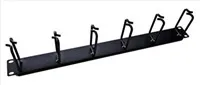 19" vyvazovací panel LEXI-Net 1U, celokovový, 6x úchyt 40x80mm, černý