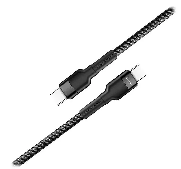 Colorway Datový Kabel USB-C/ USB-C/ 3A/ Fast Charging 60W/ 1m/ černý