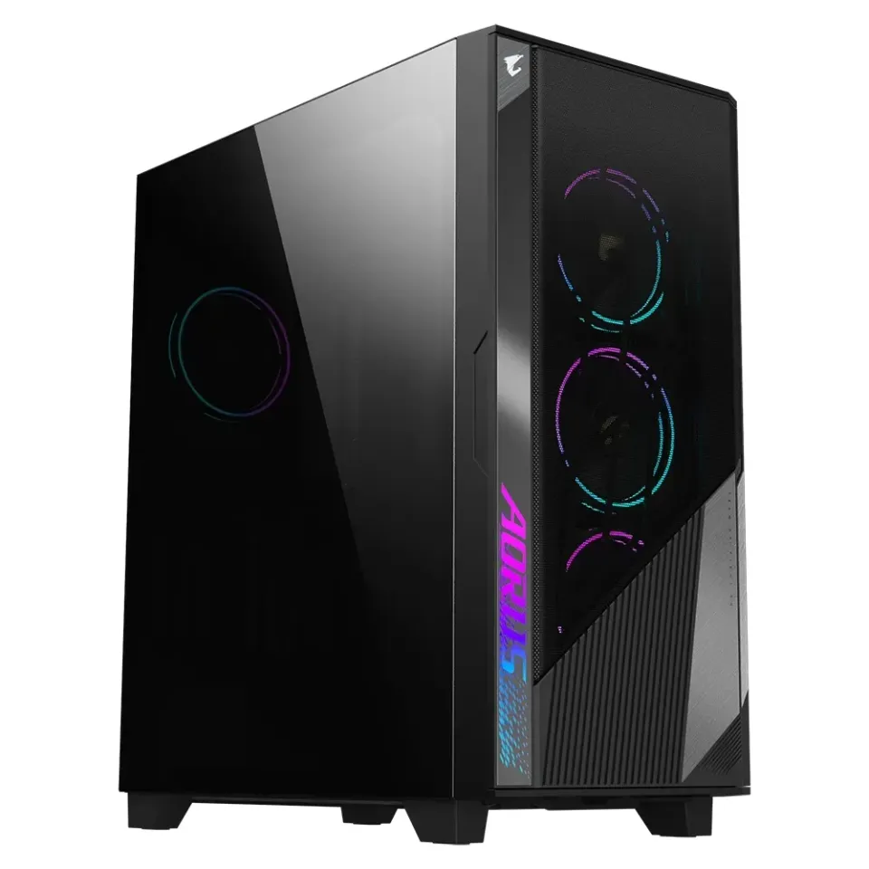 GIGABYTE herní skříň case GB-AC500G ST RGB Lighting, Mid Tower, temperované sklo