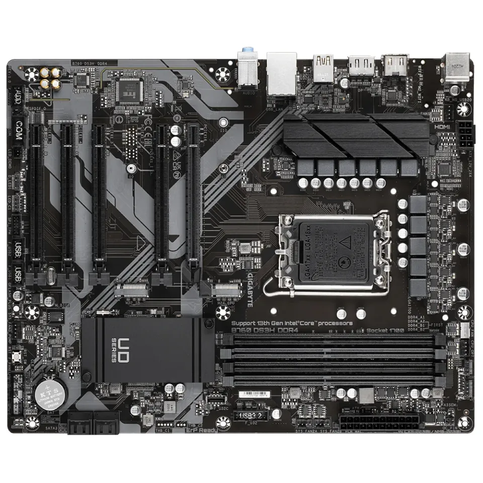 GIGABYTE MB Sc LGA1700 B760 DS3H DDR4, Intel B760, 4xDDR4, 1xDP, 1xHDMI