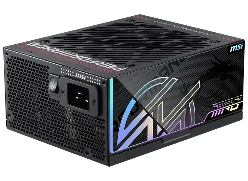 MSI zdroj MPG Ai1300TS PCIE5/ 1300W/ ATX3.1/ akt. PFC/ 12 let záruka/ 135mm ventilátor/ modulární/ 80PLUS Titanium