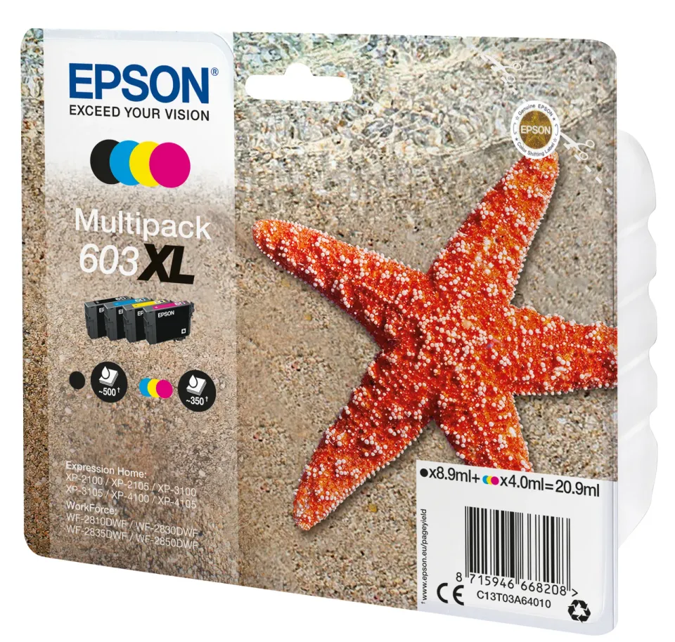 EPSON cartridge T03A640 (black/cyan/magenta/yellow) multipack XL (hvězdice)