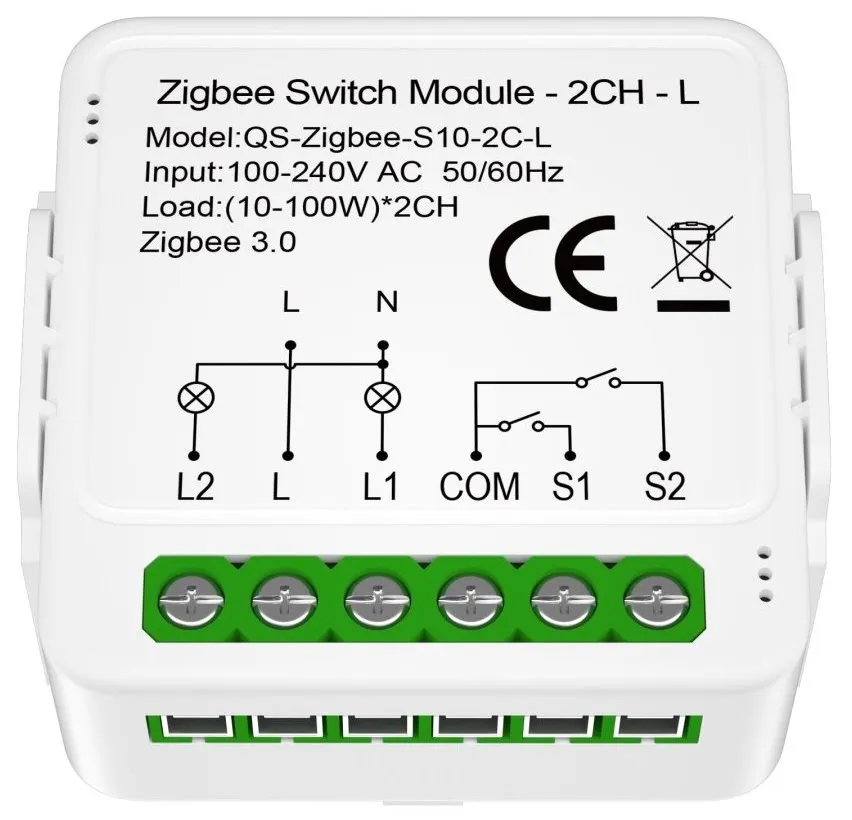 IMMAX NEO SMART kontroler (L) V8 2-tlačítkový Zigbee 3.0, TUYA