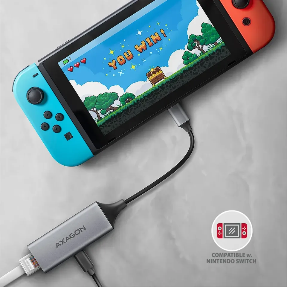 AXAGON ADE-TXPD, USB-C 3.2 Gen 1 - Gigabit Ethernet síťová karta, Asix AX88179,