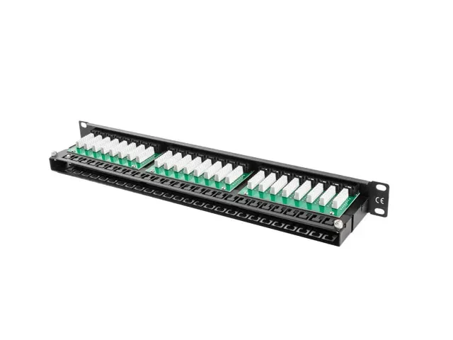LANBERG PATCH PANEL 48 PORTŮ 1U 19" CAT.5E UTP ČERNÝ