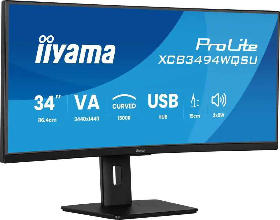 iiyama ProLite/XCB3494WQSU-B1/34"/VA/wQHD/120Hz/0,4ms/Black/3R