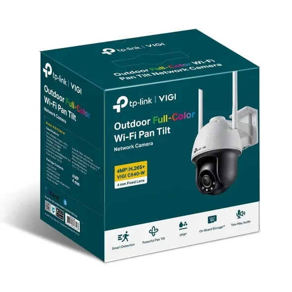 TP-LINK VIGI C540-W 4MPx venkovní otočná Wi-Fi síťová kamera s plnobarevným nočním viděním