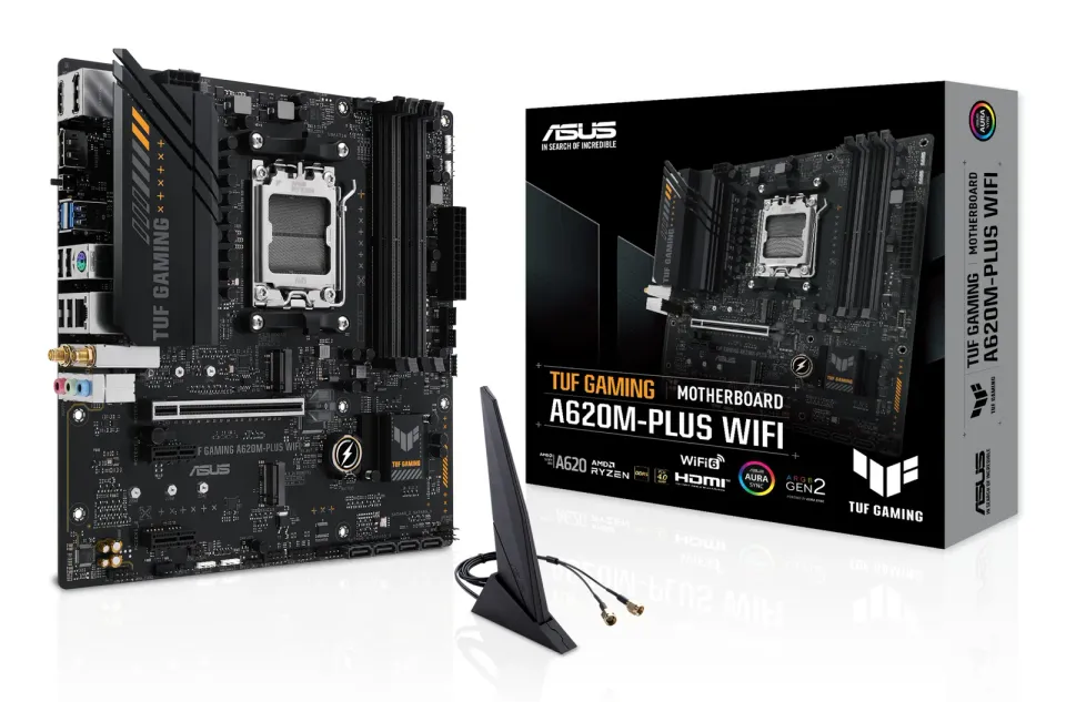 ASUS MB Sc AM5 TUF GAMING A620M-PLUS WIFI, AMD A620, 4xDDR5, 1xHDMI, 2xDP, mATX