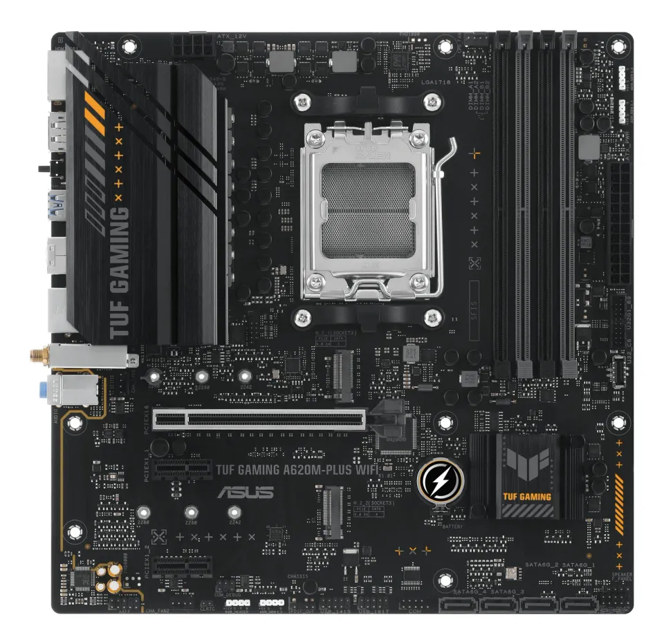 ASUS MB Sc AM5 TUF GAMING A620M-PLUS WIFI, AMD A620, 4xDDR5, 1xHDMI, 2xDP, mATX