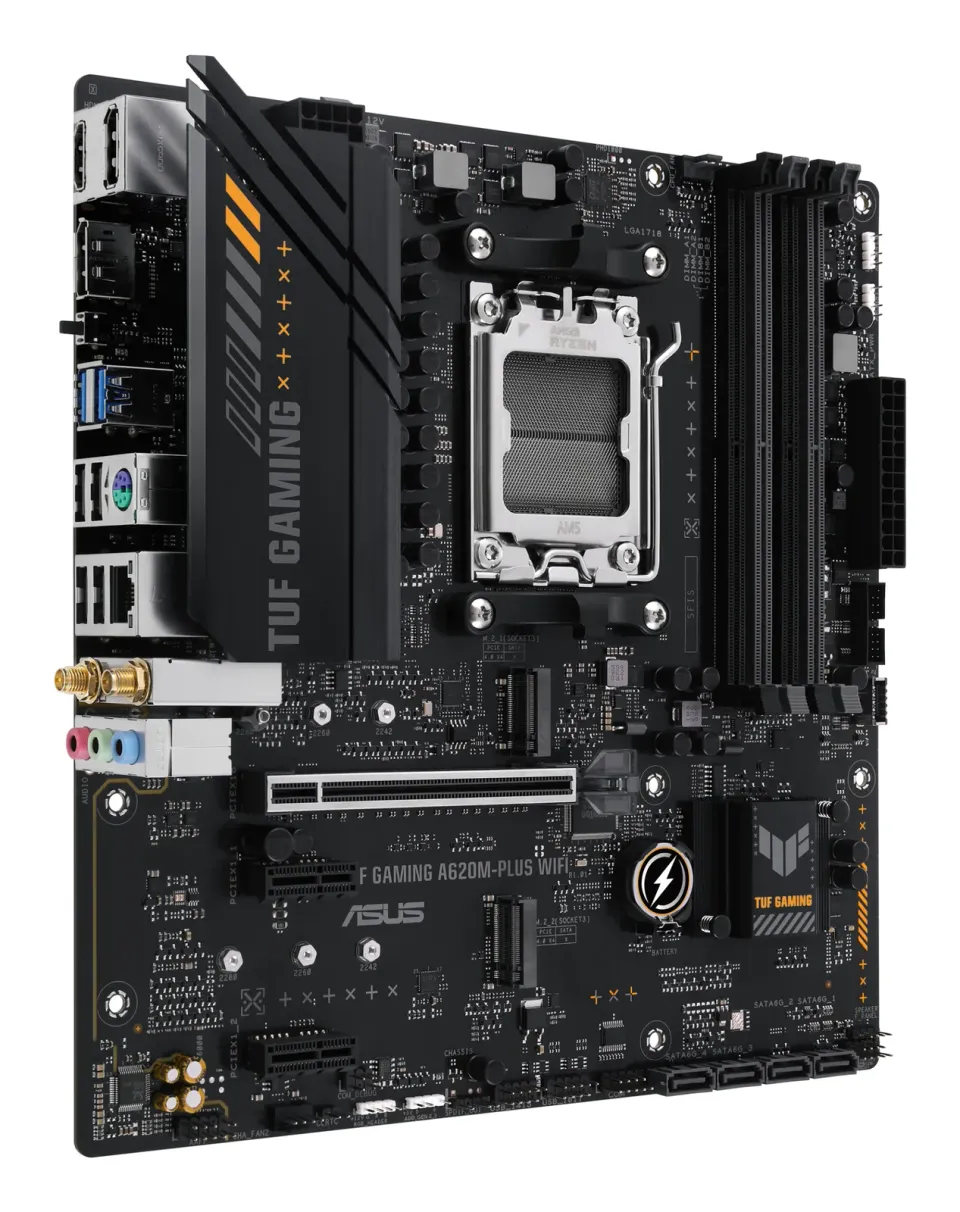 ASUS MB Sc AM5 TUF GAMING A620M-PLUS WIFI, AMD A620, 4xDDR5, 1xHDMI, 2xDP, mATX