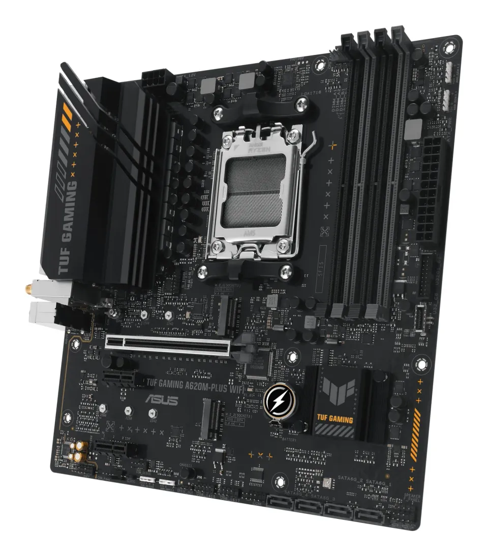 ASUS MB Sc AM5 TUF GAMING A620M-PLUS WIFI, AMD A620, 4xDDR5, 1xHDMI, 2xDP, mATX