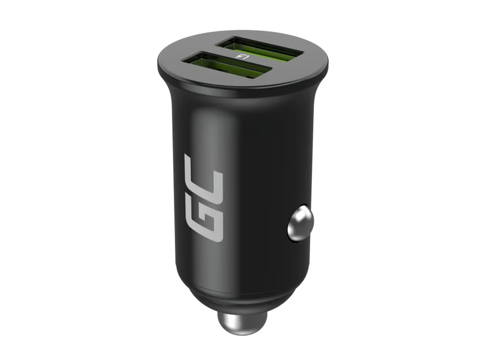 Green Cell Nabíječka do auta 36W GC PowerRide Nano36 s rychlonabíjením 2x USB-A