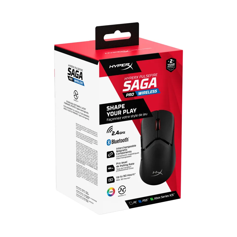 HyperX Pulsefire Saga Wireless - Gaming Mouse (černá) - Myš