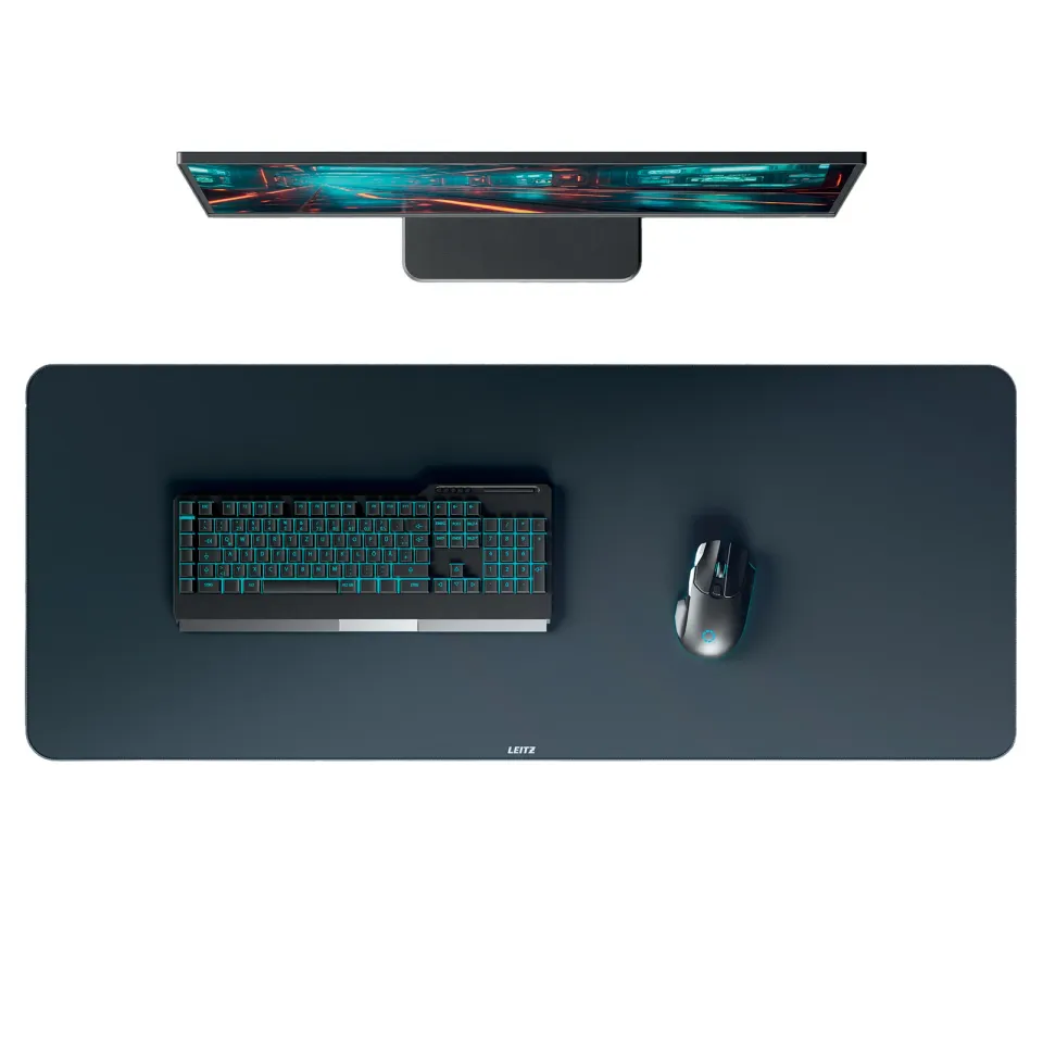 LEITZ podložka na stůl XL 100x40cm sametově šedá