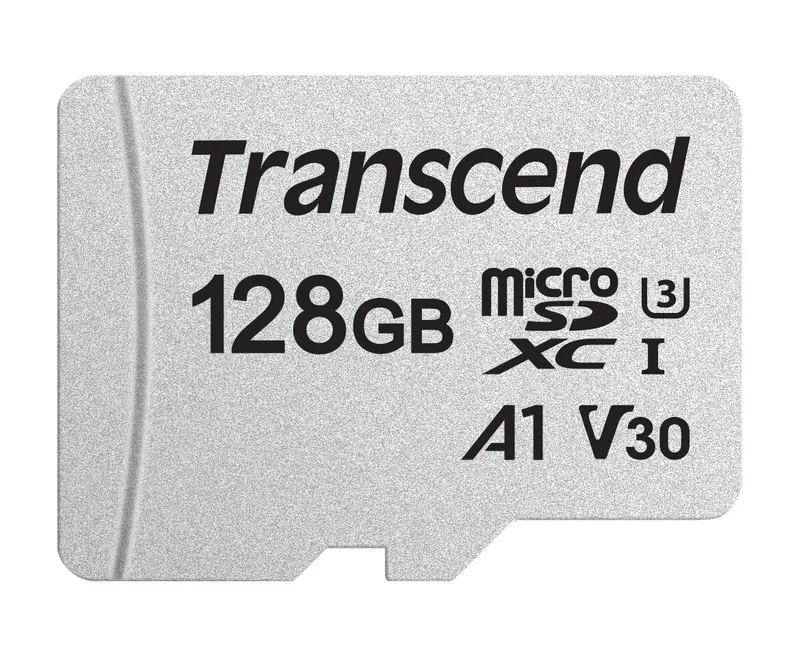 Transcend 128GB microSDXC 300S UHS-I U3 V30 A1 3D TLC (Class 10) paměťová karta (TS128GUSD300S)