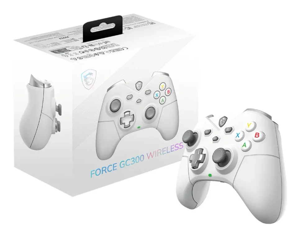 MSI gamepad FORCE GC300 Wireless White/ bezdrátový/ 2,4GHz/ Bluetooth/ USB-C/ pro PC, Android/ bílý