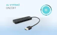 i-tec USB 3.0 Metal HUB 4 Port with individual On/Off Switches