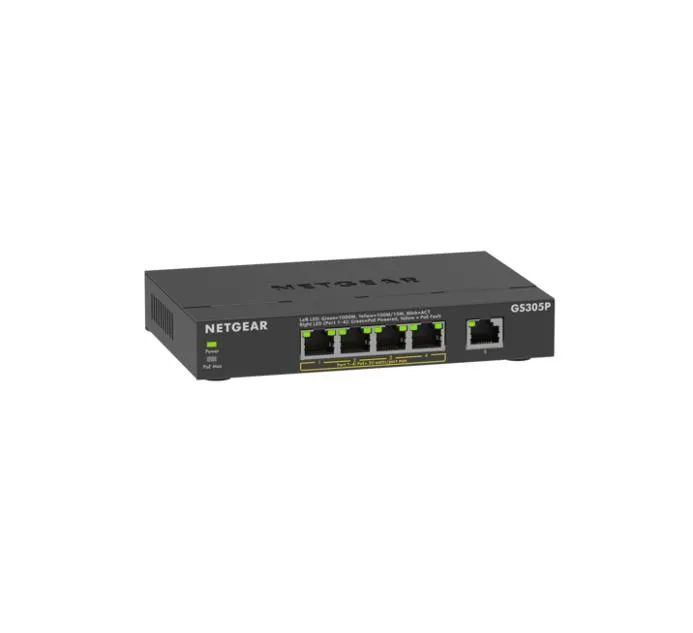 Netgear 5-Port Gigabit Ethernet SOHO Unmanaged Switch with 4-Ports PoE+ - GS305P