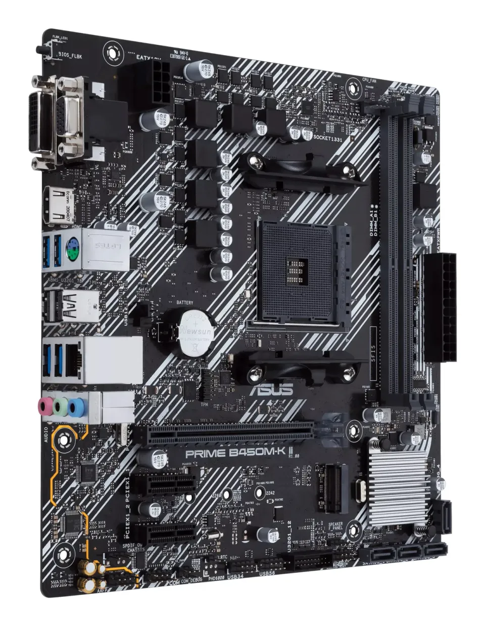 ASUS MB Sc AM4 PRIME B450M-K II, AMD B450, 2xDDR4, 1xHDMI, 1xDVI, 1xVGA, mATX