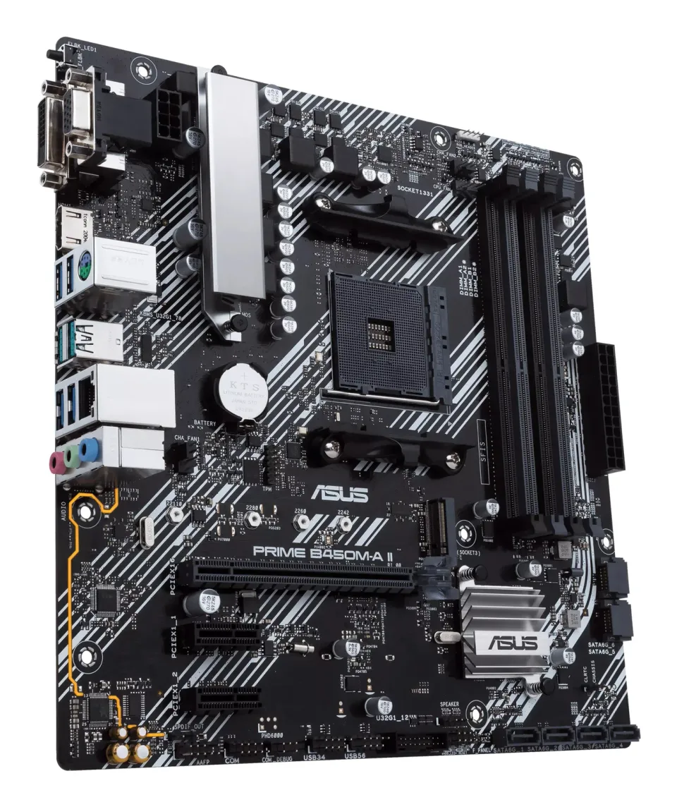 ASUS MB Sc AM4 PRIME B450M-K II, AMD B450, 2xDDR4, 1xHDMI, 1xDVI, 1xVGA, mATX