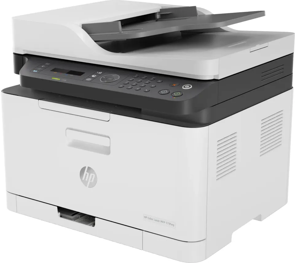 HP Color Laser MFP 179fnw – kompaktní barevná laserová multifunkce A4 s faxem, 18 str./min, ADF, Wi-Fi, Ethernet