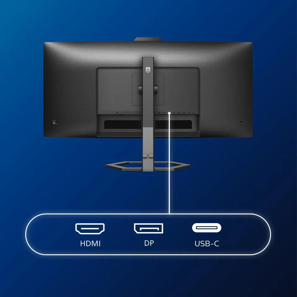 Philips MT VA LED 34" 34E1C5600HE/00 - VA panel, 3440x1440, HDMI, DP, USB-C, USB, repro, nast vysky, webcam